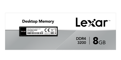 Lexar DDR4 8GB 288 PIN U-DIMM 3200Mbps, CL19, 1.2V | Desktop Memory